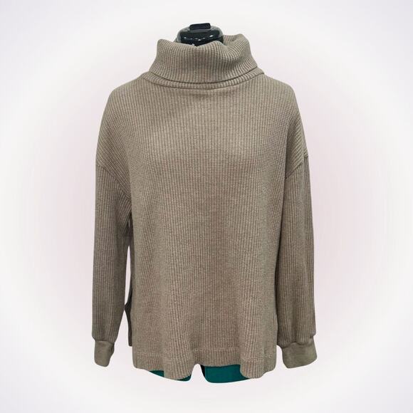 Gap Brown Waffle-Knit Turtleneck Sweater | Sz S - Picture 1 of 8